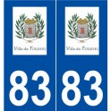 83 Tourves logo aufkleber typenschild aufkleber stadt