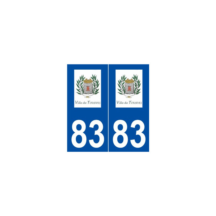 83 Tourves logo autocollant plaque stickers ville