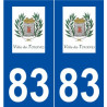83 Tourves logo autocollant plaque stickers ville