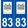 83 Tourves logo autocollant plaque stickers ville