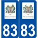 83 Tourves logo autocollant plaque stickers ville