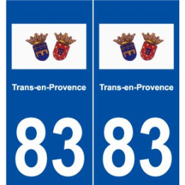 83 Trans-en-Provence logo autocollant plaque stickers ville