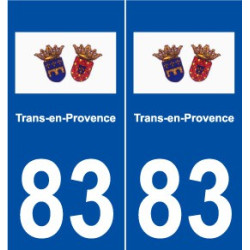 83 Trans-en-Provence logo autocollant plaque stickers ville