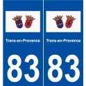 83 Trans-en-Provence logo autocollant plaque stickers ville