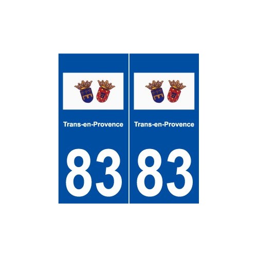 83 Trans-en-Provence logo autocollant plaque stickers ville