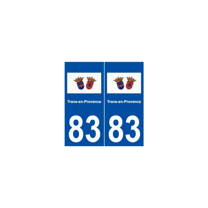 83 Trans-en-Provence logo autocollant plaque stickers ville