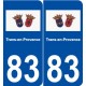 83 Trans-en-Provence logo autocollant plaque stickers ville