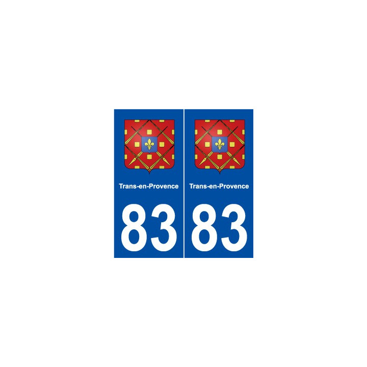 83 Trans-en-Provence blason autocollant plaque stickers ville