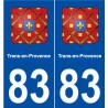 83 Trans-en-Provence blason autocollant plaque stickers ville