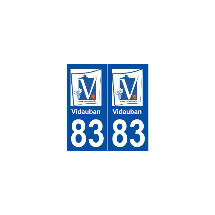 83 Vidauban logo autocollant plaque stickers ville
