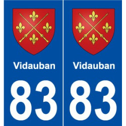 83 Vidauban blason autocollant plaque stickers ville