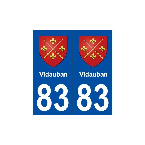 83 Vidauban blason autocollant plaque stickers ville
