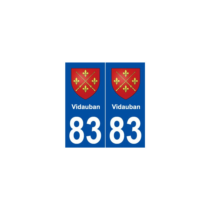 83 Vidauban blason autocollant plaque stickers ville