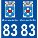 83 Vinon-sur-Verdon logo adesivo piastra adesivi città
