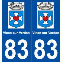 83 Vinon-sur-Verdon logo autocollant plaque stickers ville