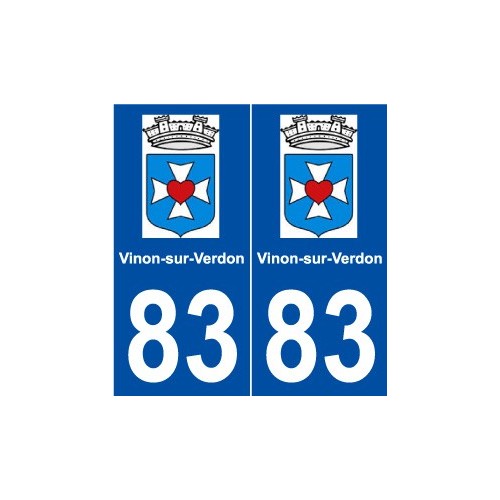 83 Vinon-sur-Verdon logo autocollant plaque stickers ville