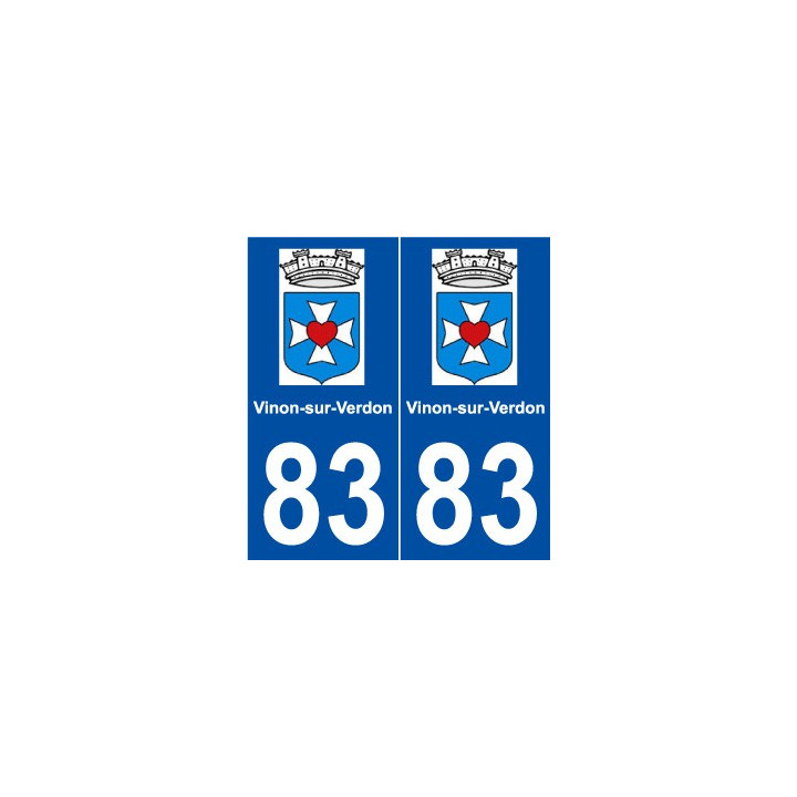 83 Vinon-sur-Verdon logo autocollant plaque stickers ville