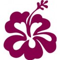 Hibiscus fleur autocollant sticker violet