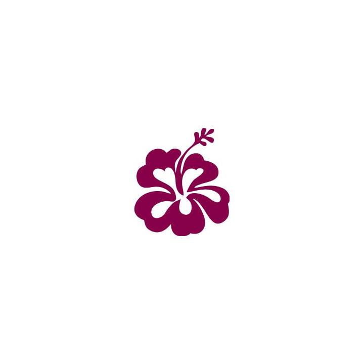 Hibiscus fleur autocollant voiture