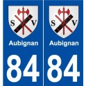 84 Aubignan blason autocollant plaque stickers ville