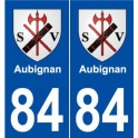 84 Aubignan blason autocollant plaque stickers ville