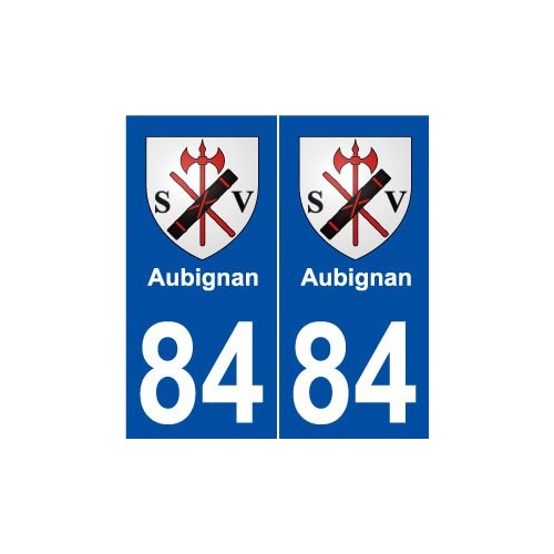 84 Aubignan blason autocollant plaque stickers ville