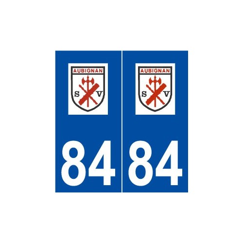 84 Aubignan logo autocollant plaque stickers ville
