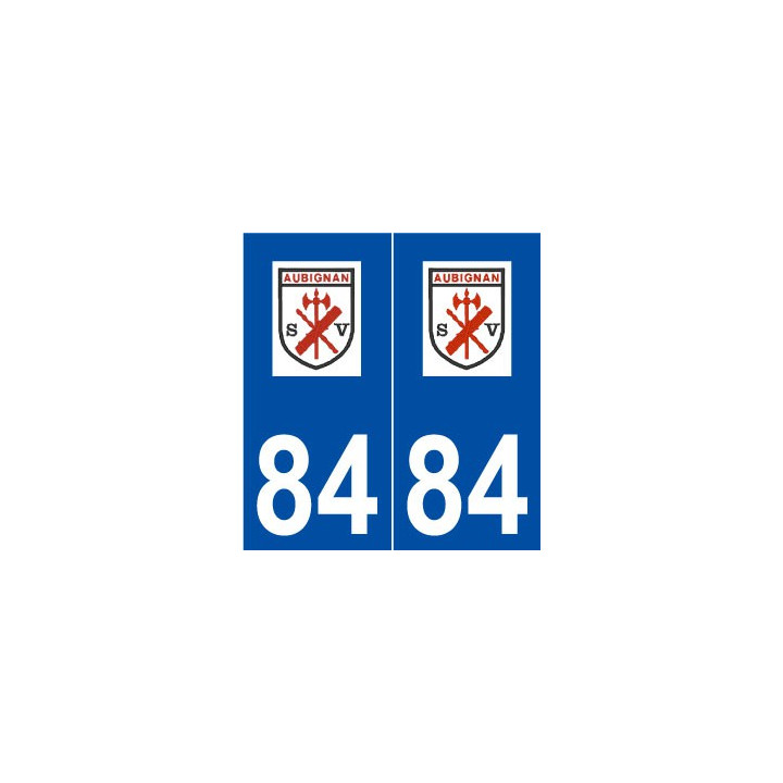 84 Aubignan logo autocollant plaque stickers ville