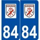 84 Aubignan logo autocollant plaque stickers ville