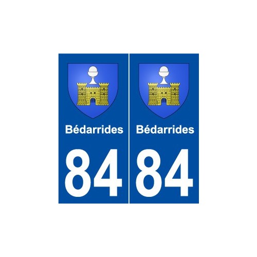 84 Bédarrides blason autocollant plaque stickers ville