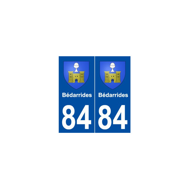 84 Bédarrides blason autocollant plaque stickers ville