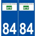 84 Bédarrides logo autocollant plaque stickers ville