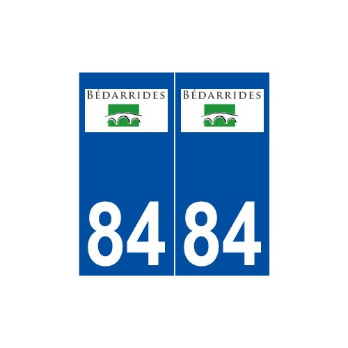 84 Bédarrides logo autocollant plaque stickers ville