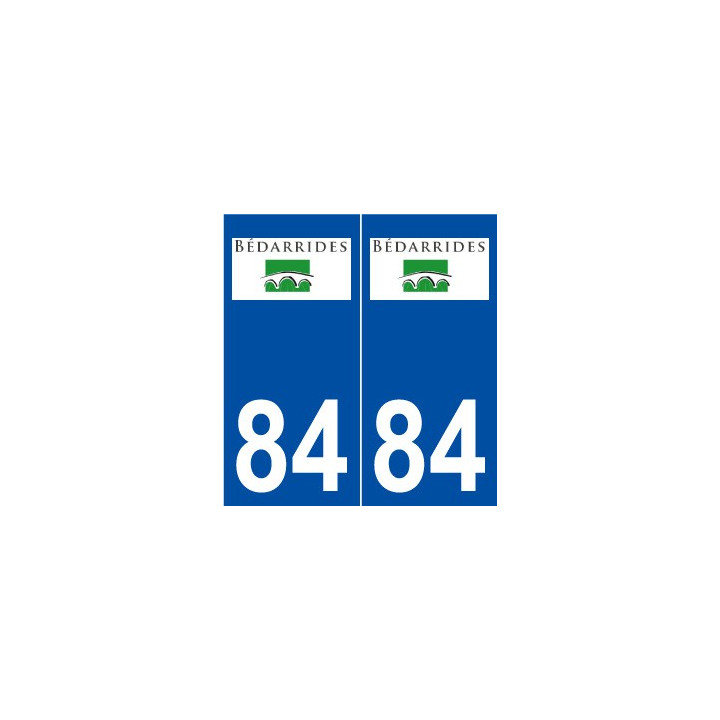 84 Bédarrides logo autocollant plaque stickers ville
