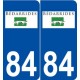 84 Bédarrides logo autocollant plaque stickers ville