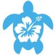 Turtle hibiscus sticker stickers blue