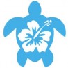 Tartaruga hibiscus sticker adesivi blu