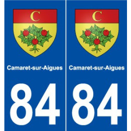 84 Camaret-sur-Aigues blason autocollant plaque stickers ville