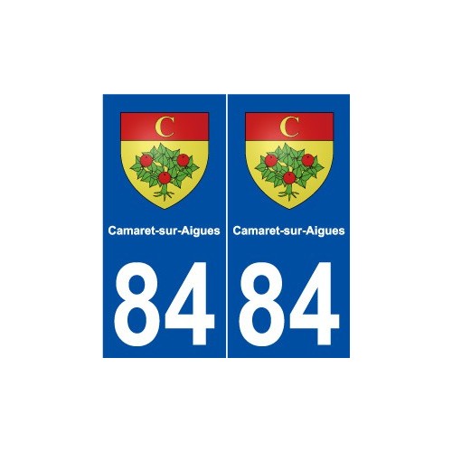 84 Camaret-sur-Aigues blason autocollant plaque stickers ville