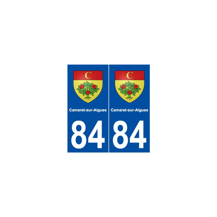 84 Camaret-sur-Aigues blason autocollant plaque stickers ville