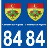 84 Camaret-sur-Aigues blason autocollant plaque stickers ville