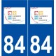 84 Caumont-sur-Durance logo autocollant plaque stickers ville