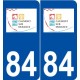 84 Caumont-sur-Durance logo autocollant plaque stickers ville