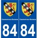 84 Caumont-sur-Durance  blason autocollant plaque stickers ville
