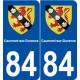 84 Caumont-sur-Durance  blason autocollant plaque stickers ville