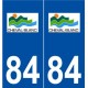 84 Cheval-Blanc logo autocollant plaque stickers ville