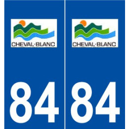 84 Cheval-Blanc logo autocollant plaque stickers ville