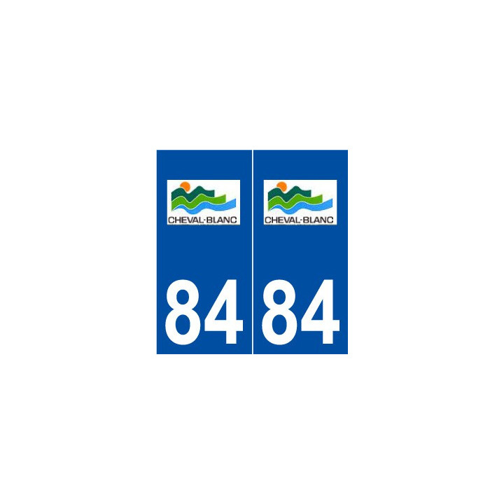 84 Cheval-Blanc logo autocollant plaque stickers ville