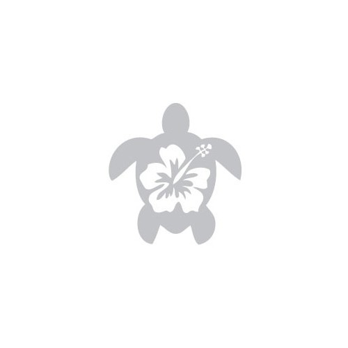Tortue hibiscus autocollant stickers