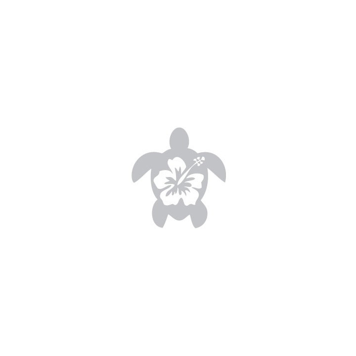 Tortue hibiscus autocollant stickers